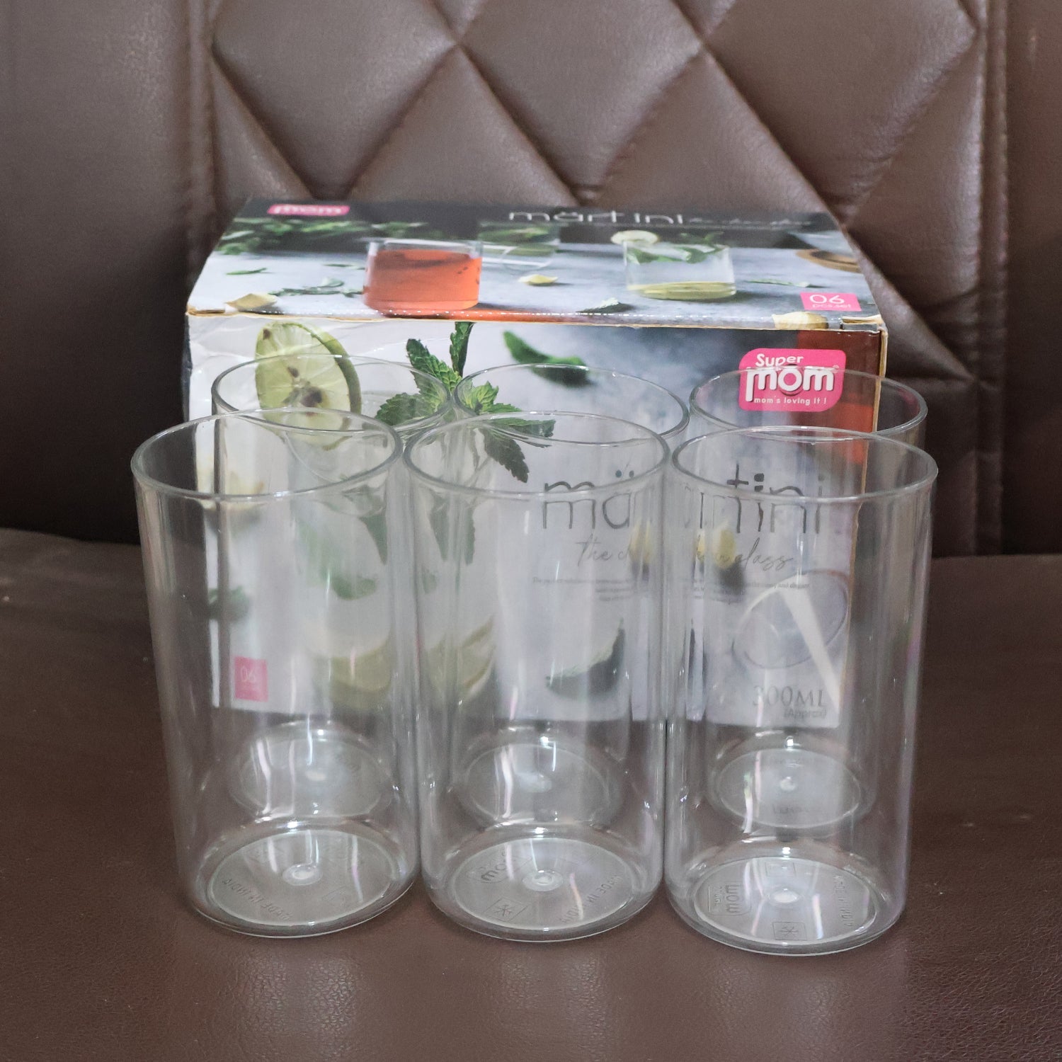 Supermom Plastic Martini Clear Glass Set (6 Pc) Supermom Plastic Martini Clear Glass Set (6 Pc)